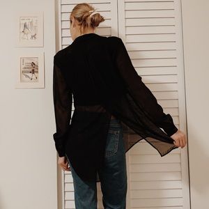 Free People black shear blouse.